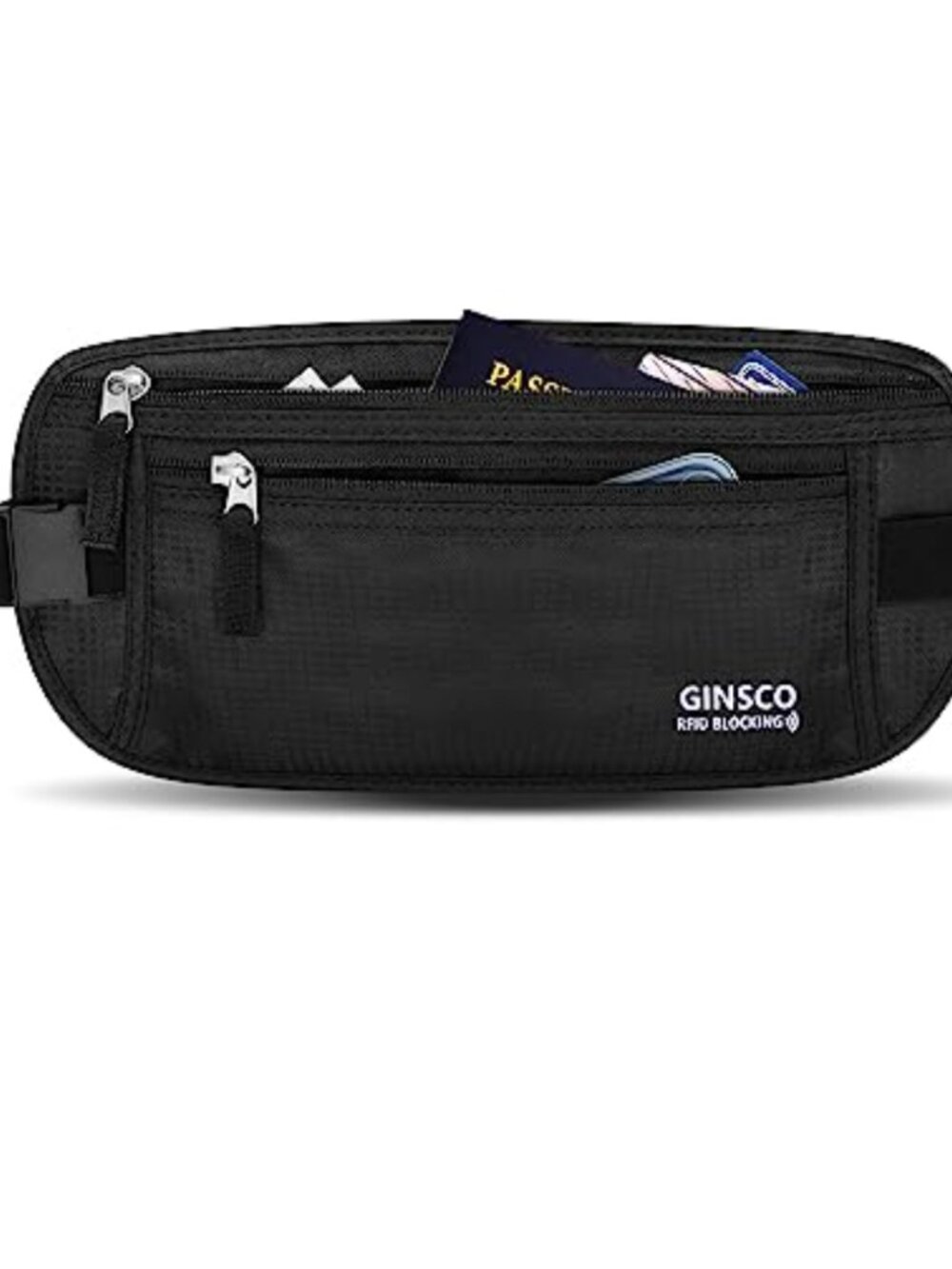 Hidden Travel Money Belt RFID Blocking Passport Wallet Adjustable Undercover